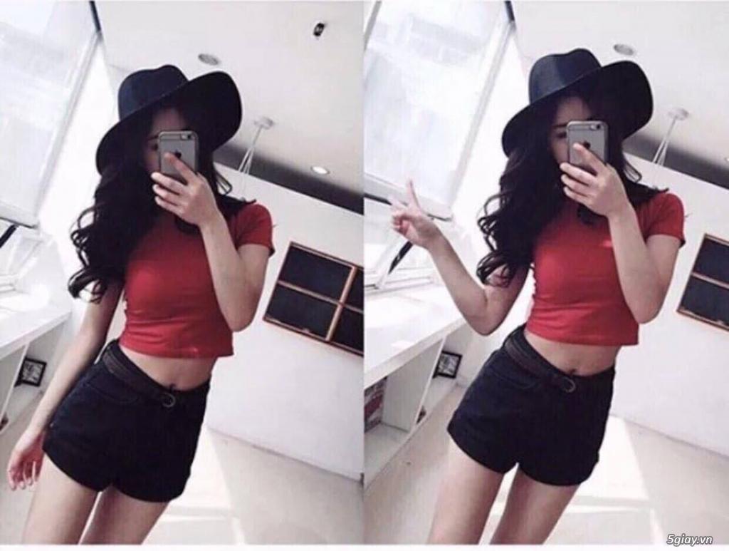Áo croptop nữ ngắn tay dáng ôm siêu hot