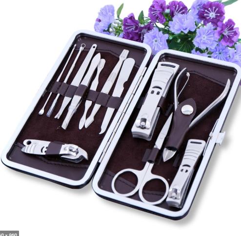 [HCM]BỘ CẮT MÓNG TAY 12 MÓN CAO CẤP - BỘ KỀM CẮT MÓNG TAY 12 MÓN INOX TIỆN DỤNG