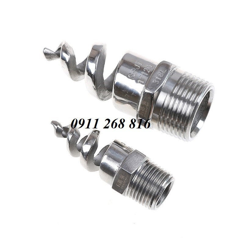 Đầu phun xòe dạng xoắn ốc phi 21mm