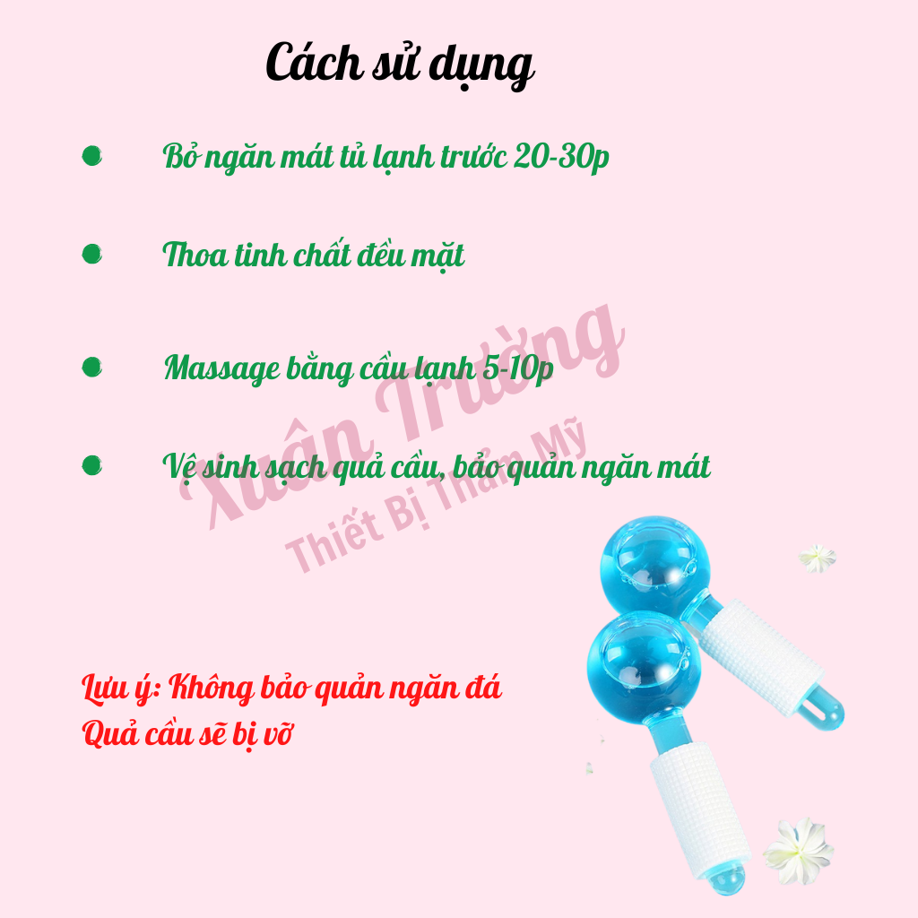 Quả cầu lạnh massage mặt, đẩy tinh chất
