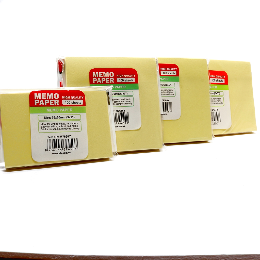 giấy note vàng, giấy ghi chú các size