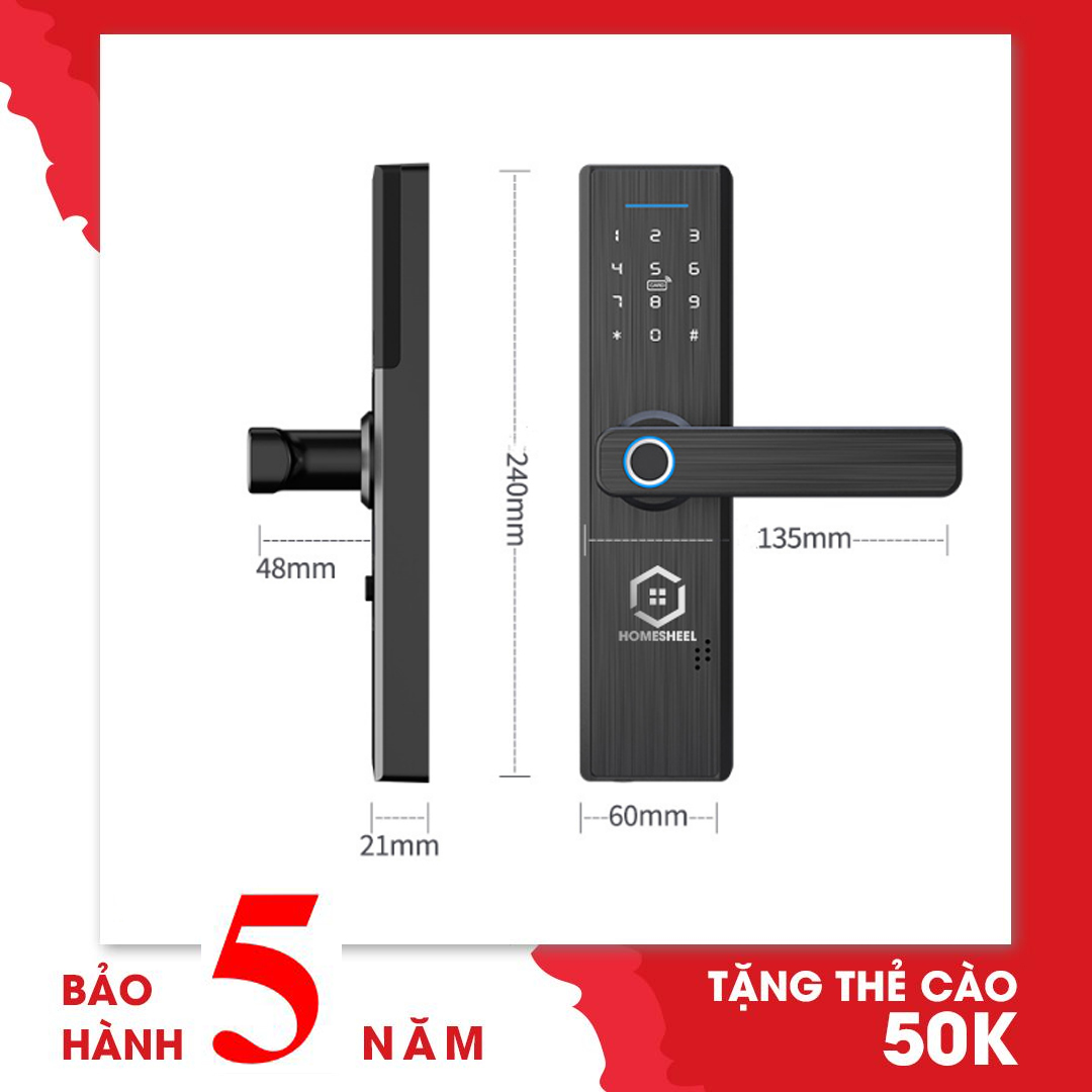 [HCM]Khóa vân tay Smart Lockdoor Homesheel L2