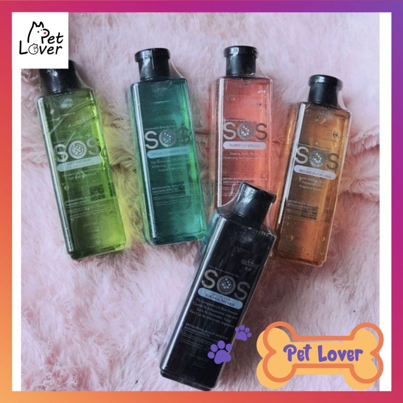 Sữa tắm cho chó. sữa tắm cho mèo SOS dạng gel, mẫu mới, giữ mùi hương lâu trên lông chó mèo, sữa tắm chó mèo chuyên dụng, đảm bảo hàng chính hãng - Petlover
