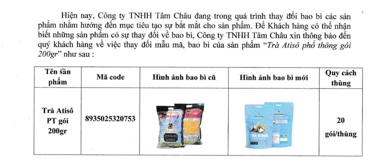 [HCM]Trà Atiso túi lọc Tâm Châu 200g