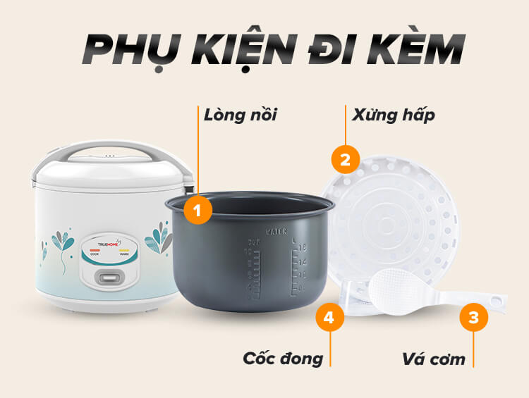Nồi cơm điện TrueHOME TR-18JE010(B)