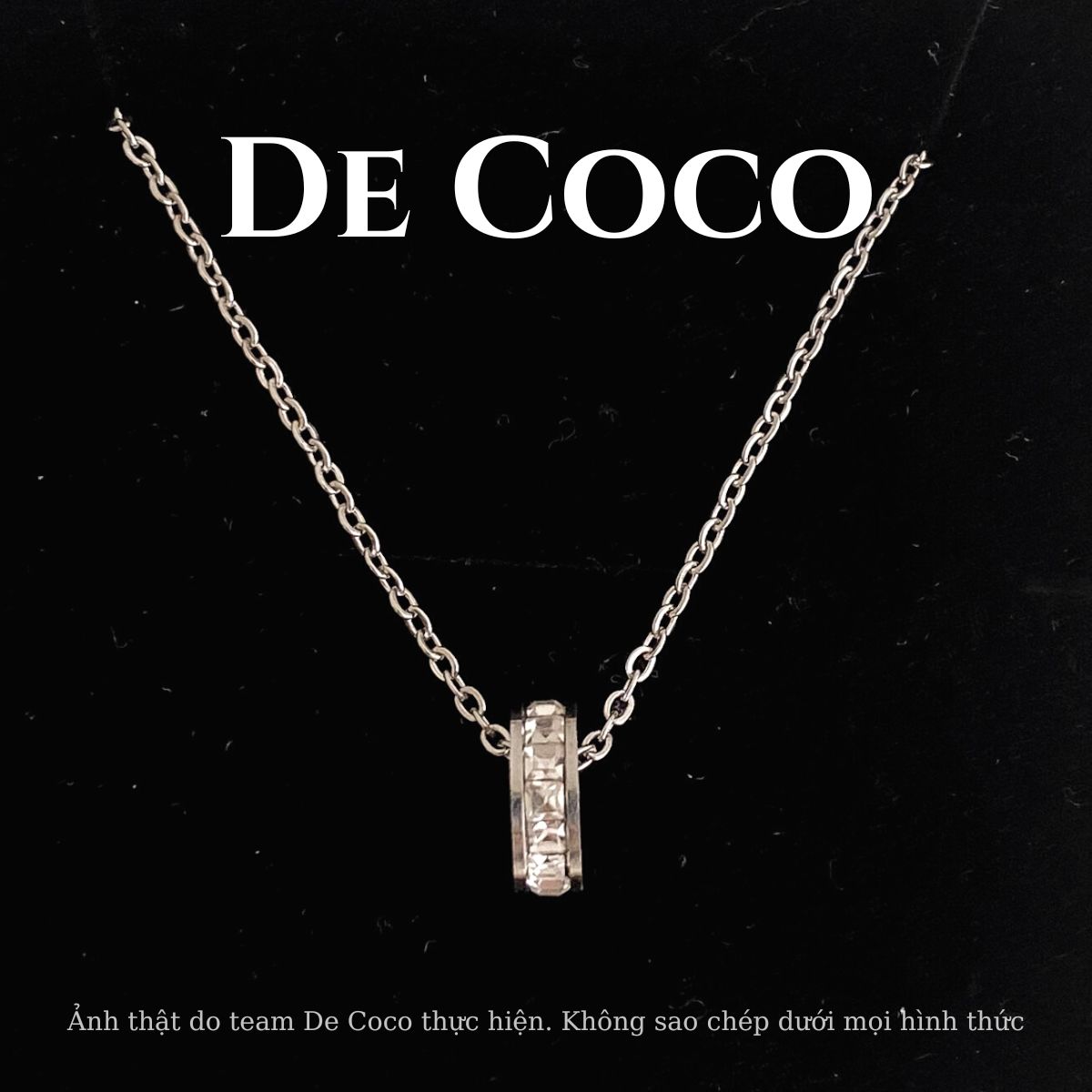 [KHÔNG ĐEN GỈ] Vòng cổ mặt tròn đính đá Elania De Coco