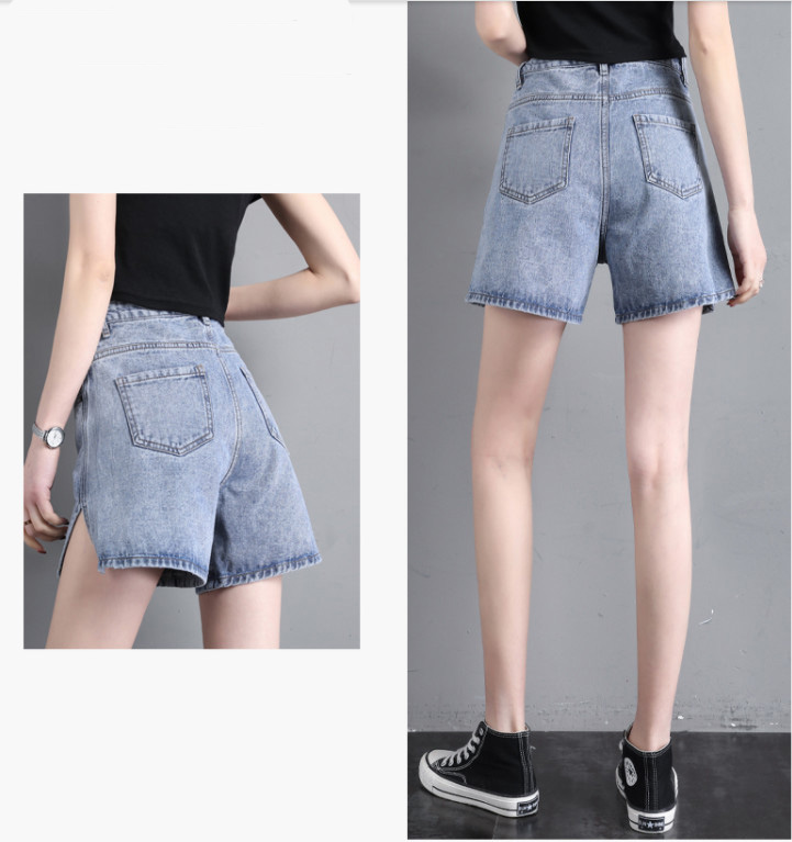 QUẦN JEAN NGỐ LỬNG NỮ XẺ LAI LƯNG CAO MÀU XANH NHẠT CAO CẤP HADI ĐỦ SIZE S, M, L FORM RỘNG VẢI MỀM TUNG TĂNG CƯỜI ĐỜI