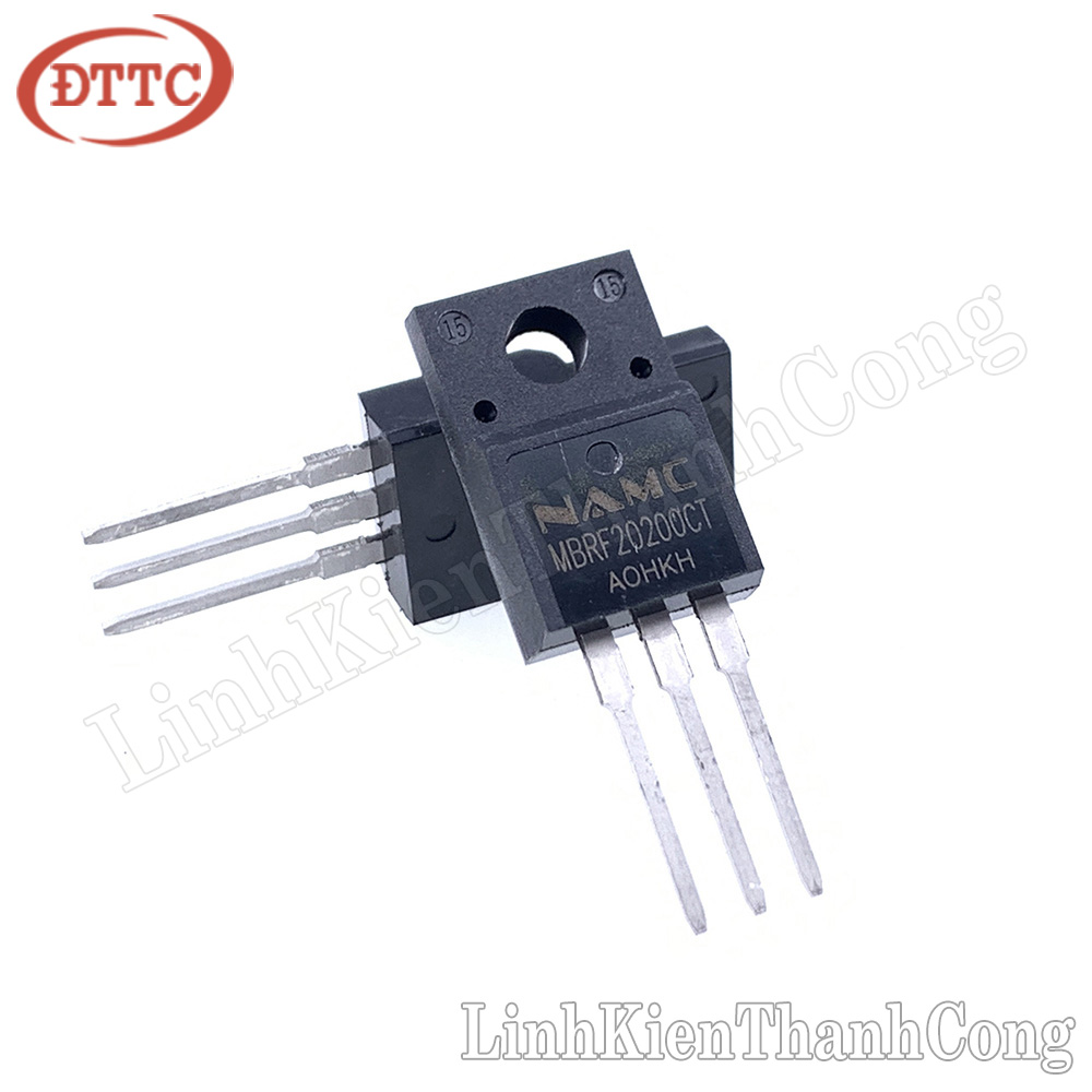 Diode Schottky MBRF20200CT 20A 200V TO220F