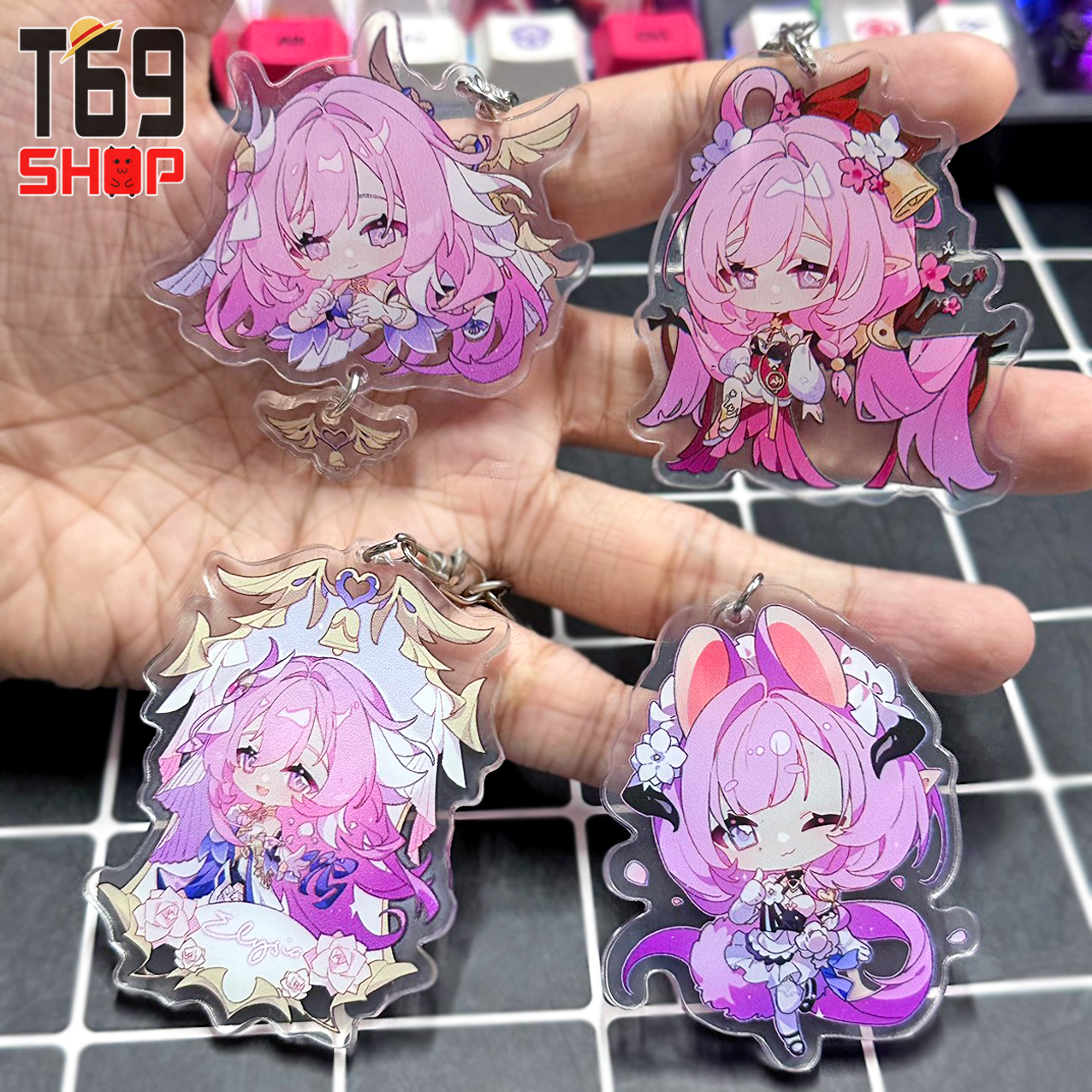 Móc khóa mica Elysia - game Honkai Impact 3 [T69 Shop]