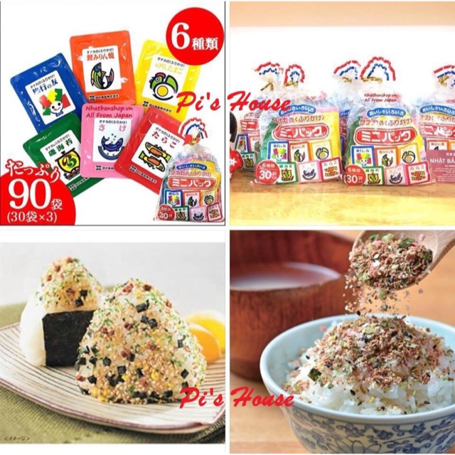 Gia vị rắc cơm furikake cho bé nhiều loại