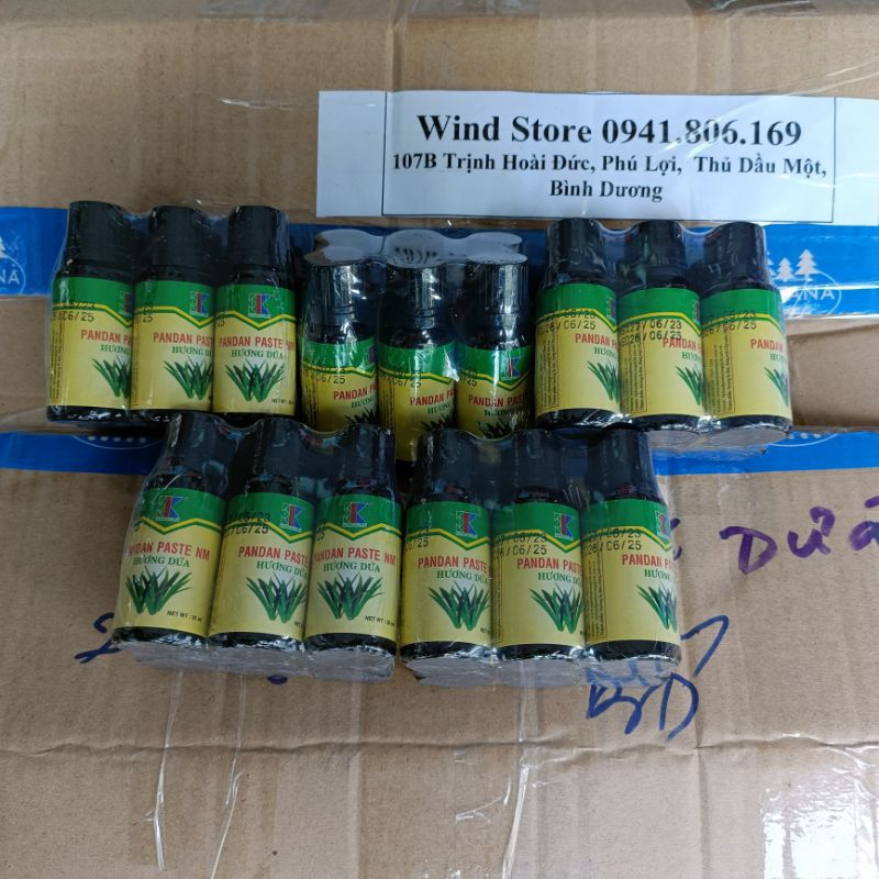 Hương lá Dứa có màu 3K 20ml (1 chai)