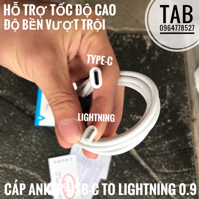 Cáp Anker PowerLine 2 Usb-C To Lightning 0.9M