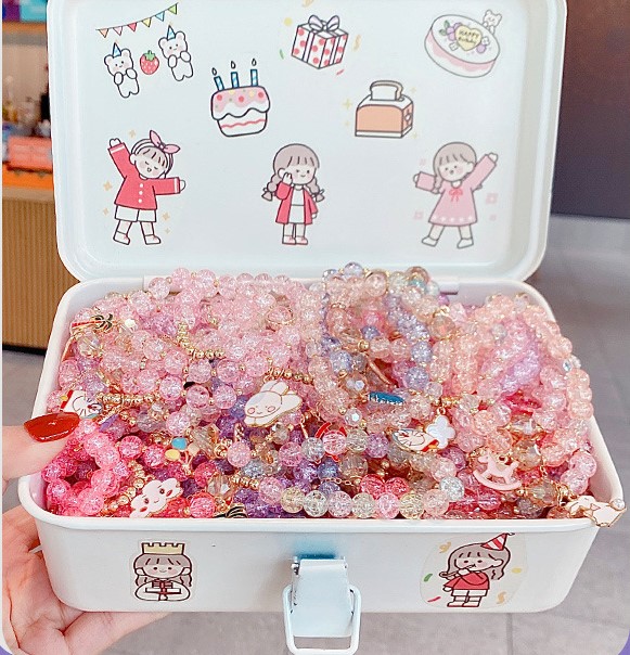 Vòng tay pha lê giá rẻ nhiều mẫu thời trang màu sắc tuổi teen VC11