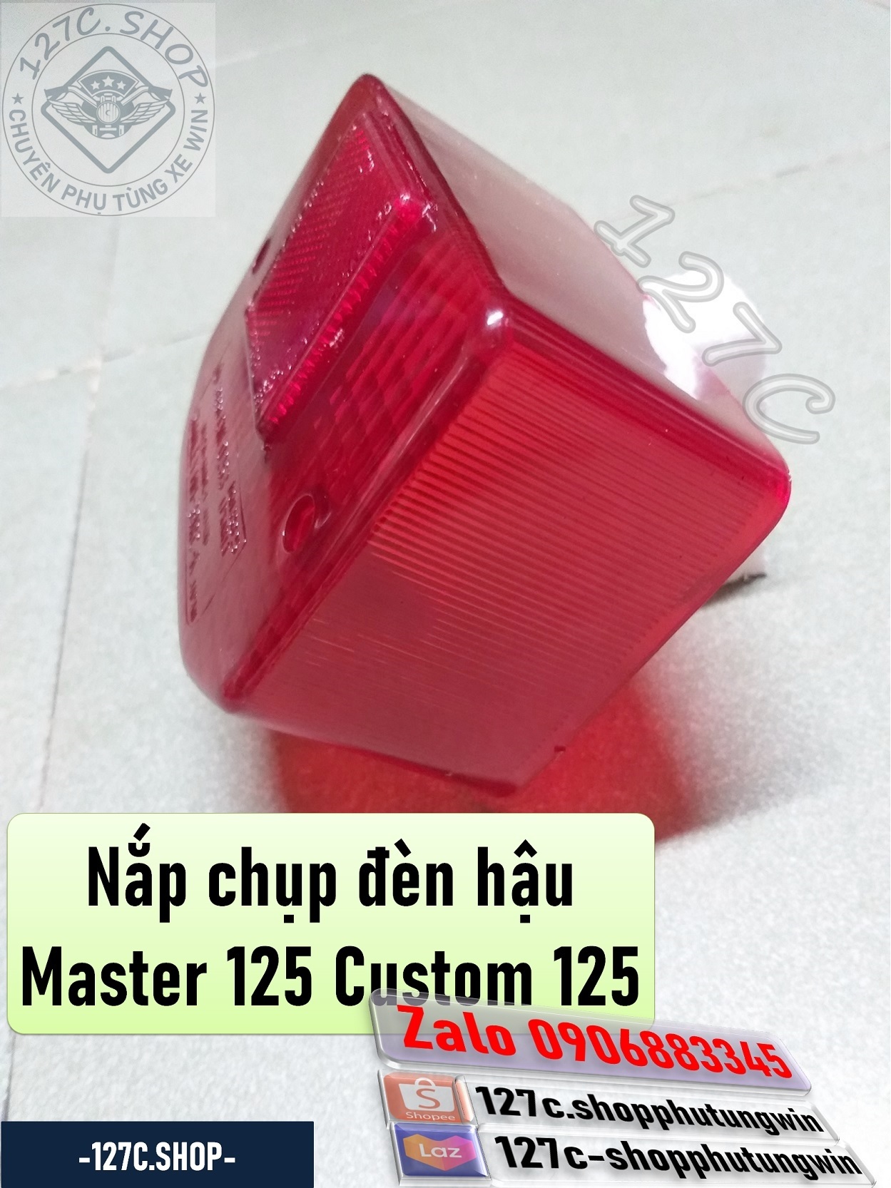 [HCM] Nắp chụp đèn hậu Master 125 Custom 125