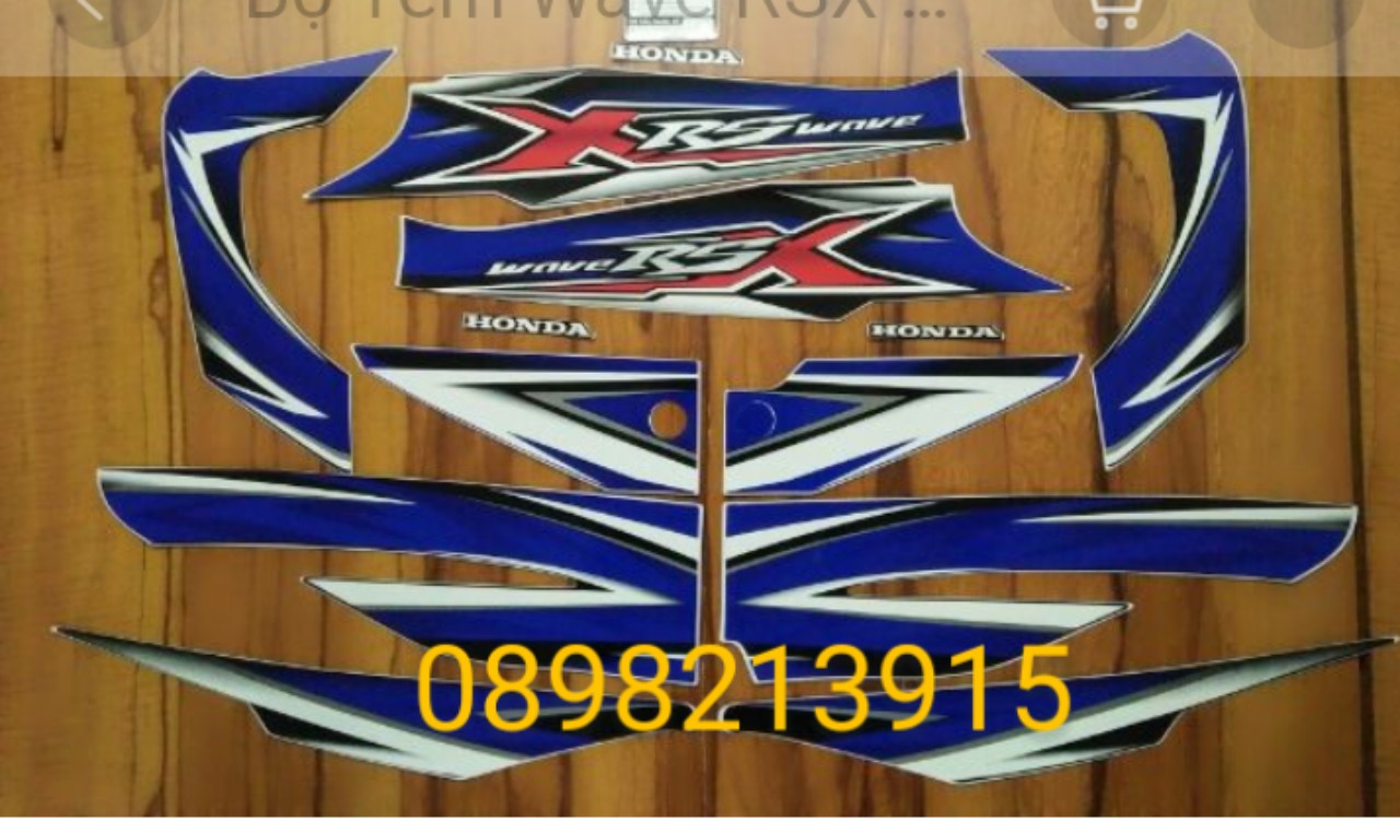 Bộ tem Wave RSX 110 màu xanh 2011