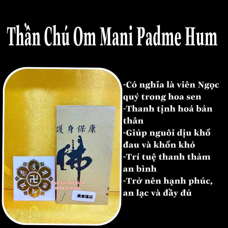 [HCM]Linh Phù Dán Om Mani Pad Me Hum Mang Đến Yên Bình