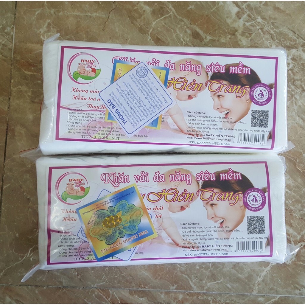 Set 5 Khăn vải đa năng Hiền Trang hàng chính hãng ( bao check mã vạch )