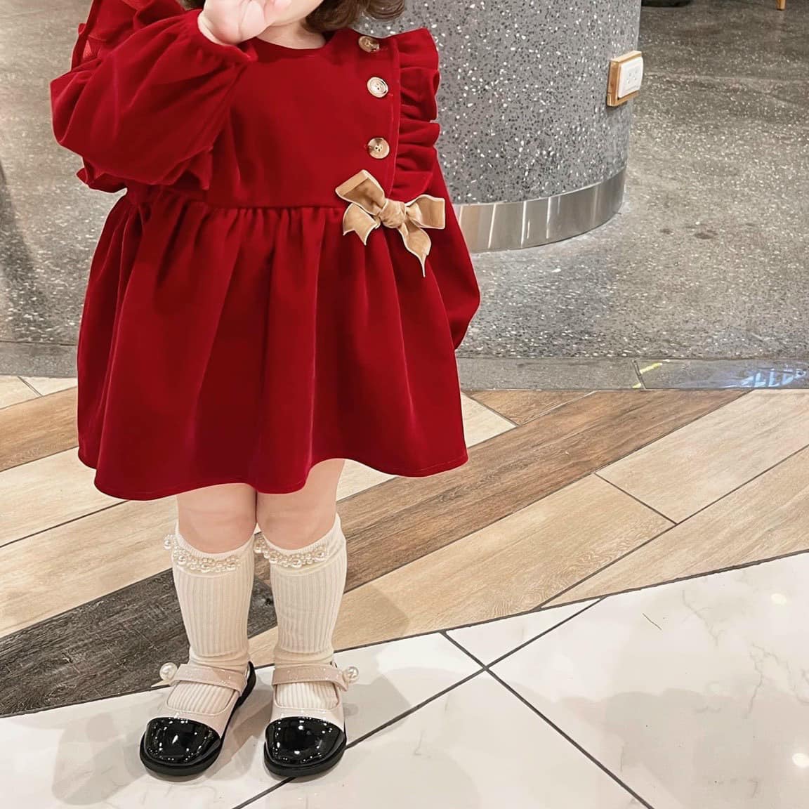VÁY NHUNG CHO BÉ HÀNG CC