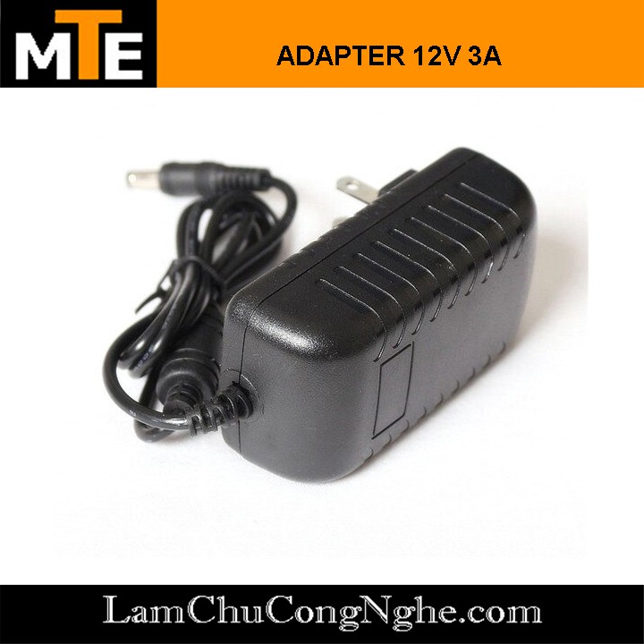 Nguồn adapter 12V 3A jack DC 5.5x2.1mm