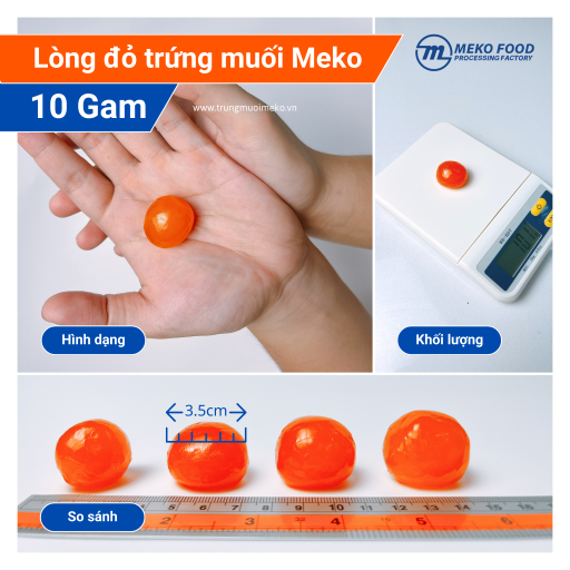[ƯU ĐÃI] Lòng đỏ trứng vịt muối cỡ VỪA 10gram (50 trứng/túi hút chân không)