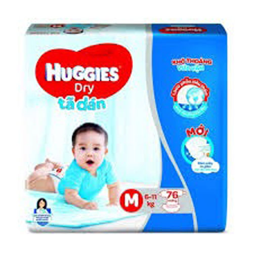 TÃ DÁN HUGGIES SIZE SIÊU ĐẠI M76. L68. XL62. 2XL56