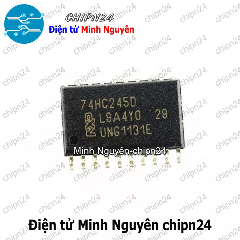 [2 con] (SOP) IC Dán 74HC245 SOP-20 (SMD) (74HC245D) (IC Bộ thu phát bus hai chiều 8 bit có 3 trạng thái ) - HH001678