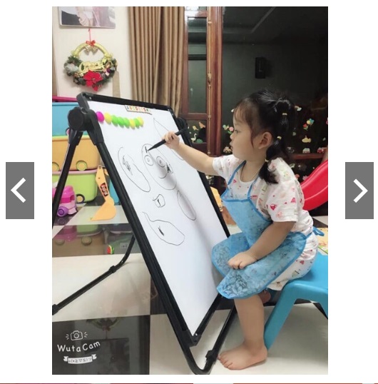 Bảng vẽ 2 mặt xoay 360 cho bé