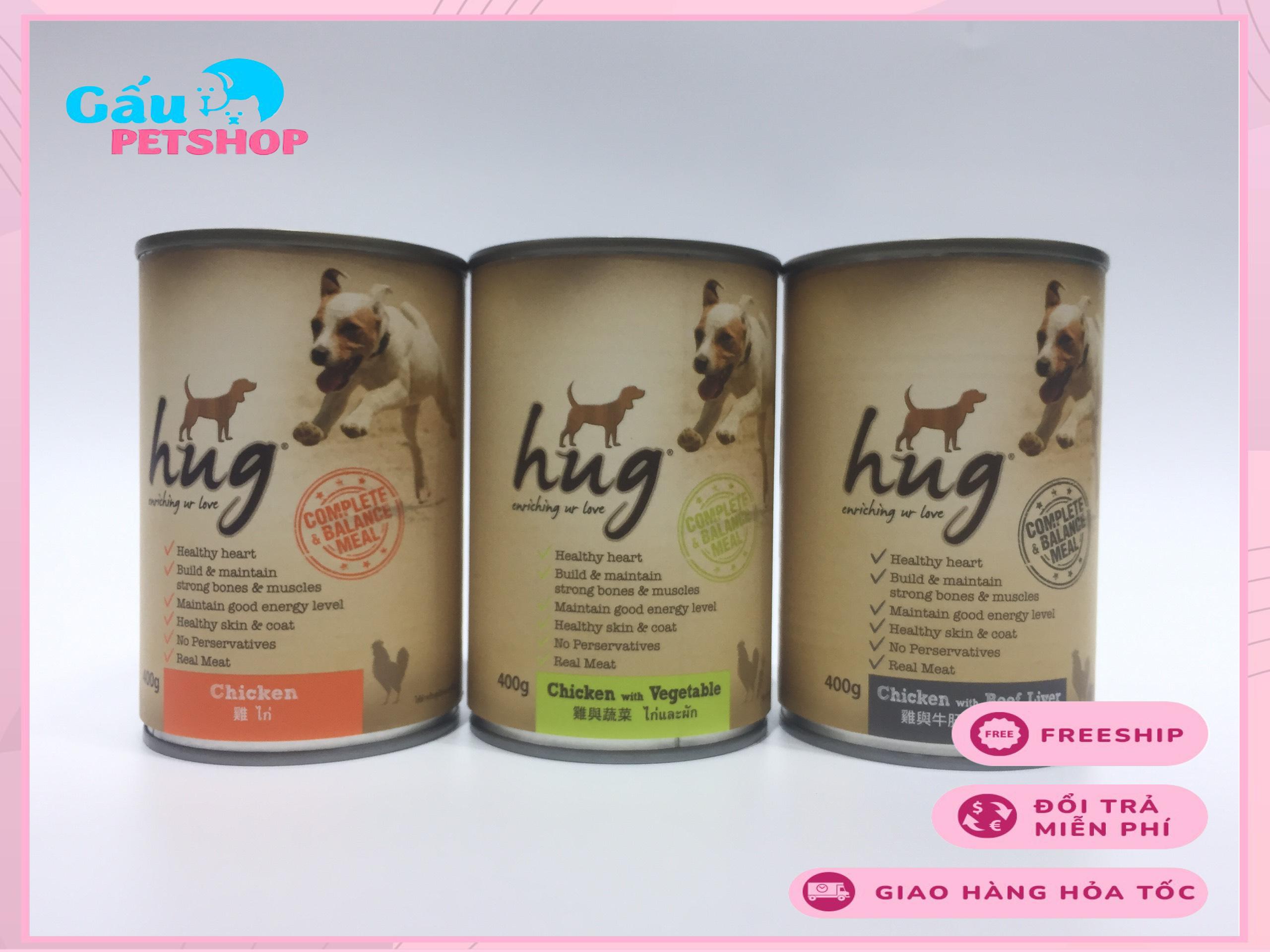 Pate dinh dưỡng cho chó HUG lon 400g