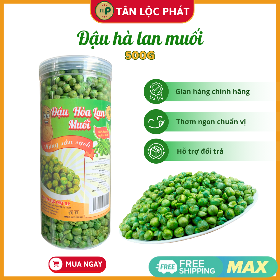 ĐẬU HÀ LAN RANG MUỐI TÂN LỘC PHÁT HŨ 500G
