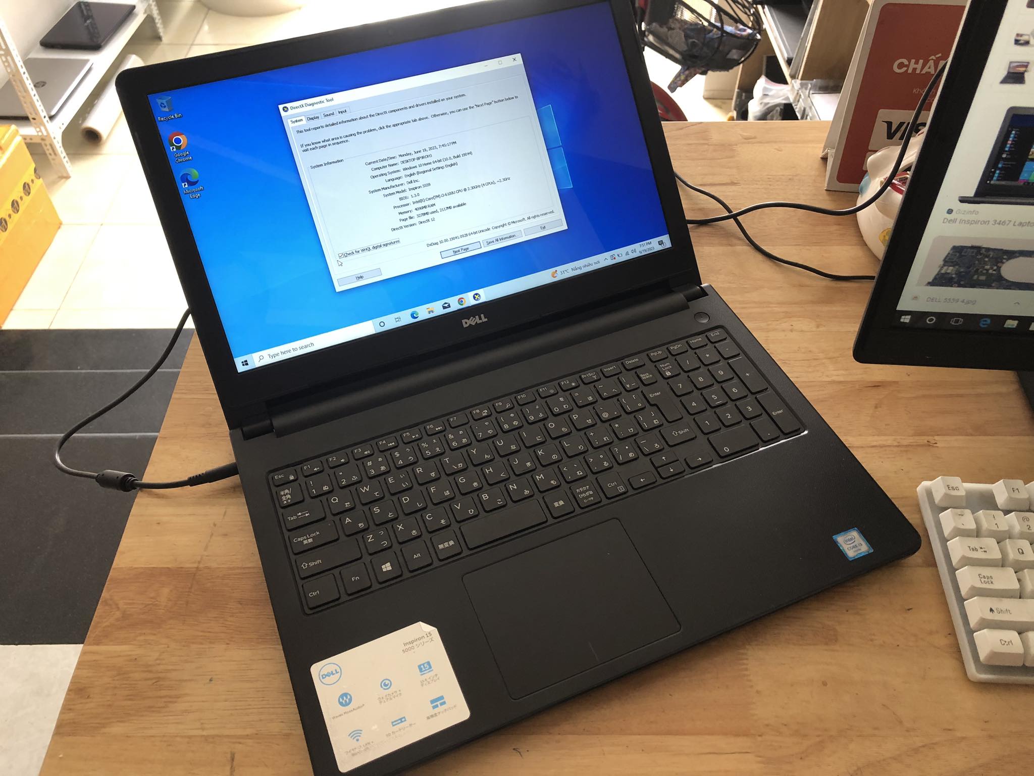 DELL INSPIRON 3559 CORE I3 6100U RAM 4G SSD 256G 15 6INCH MixASale dell-inspiron-3559-core-i3-6100u-ram-4g-ssd-256g-15-6inch-mixasale