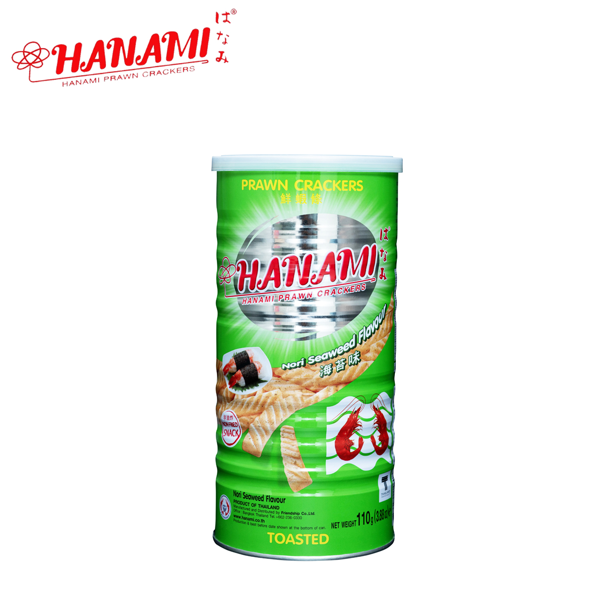 Bánh snack tôm hanami prawn crackers 110 gram