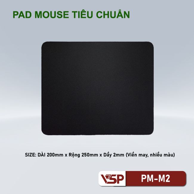 Lót chuột Gaming VSP PM-M2 (L-16) size 200x250x2mm (Viền nhiều màu) - Nhất Tín Computer