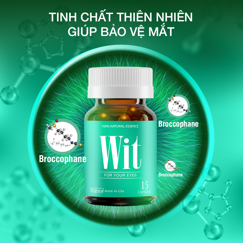 WIT bổ mắt với Broccophane - Hàng chính hãng (Hộp 15 viên)