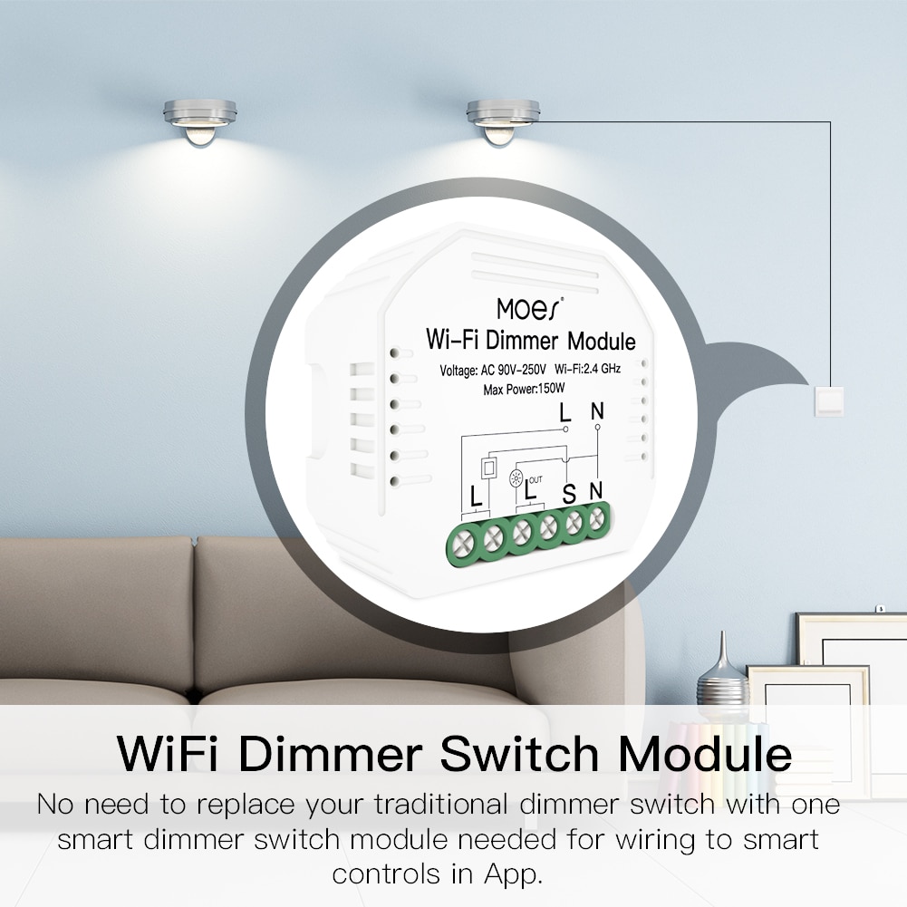 【COD】Moes Smart ZigBee WiFi Switch Module Dimmer Curtain Switch Smart Life App Remote Control Alexa G oogle Home Voice Control