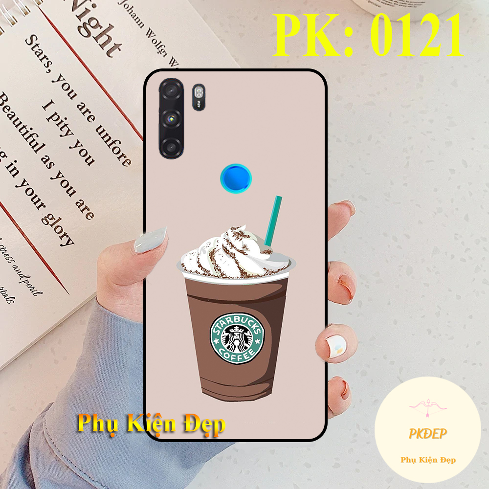 [HCM]Ốp lưng Vsmart Active 3 dẻo đen in hình trà sữa siêu cute