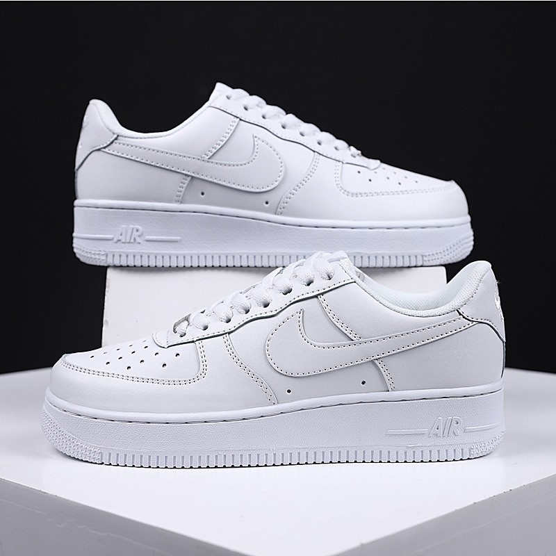 Giày sneaker Air force 1 all white ( Giày Nam nữ Af1 cổ thấp màu trắng )