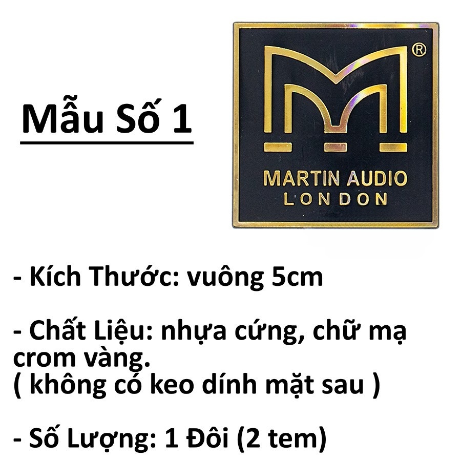 Logo Loa Martin Dán Loa Thùng - 2 Tem