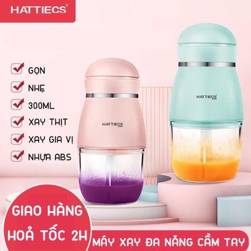 Máy xay hattiecs đa năng phục vụ cho bé ăn dặm, dung tích 300ml