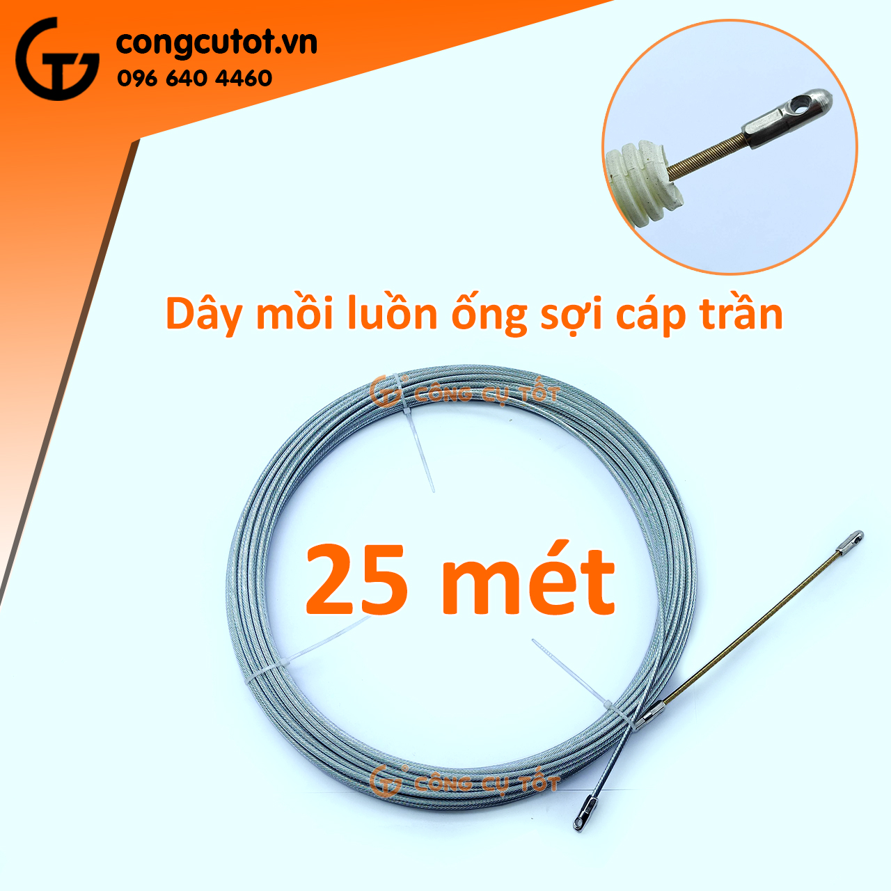 Dây mồi luồn dây điện xây dựng cáp trần 4mm