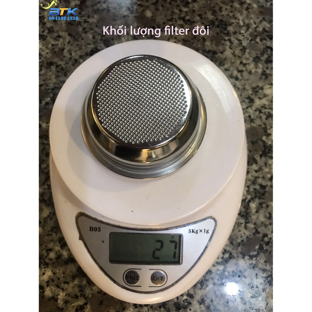 Filter 58mm - Basket 58mm - Giỏ Lọc Đơn Đôi 58mm - Linh Kiện Máy Pha Cà Phê
