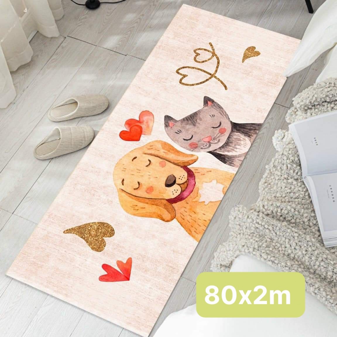 Thảm trải sàn thảm cửa thảm chân giường loại 80cm x2m các mẫu có trong linh sản phẩm