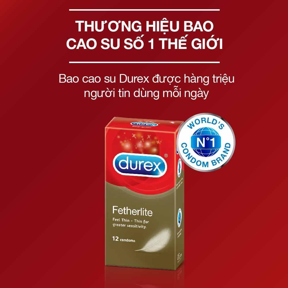 [HCM]Combo 3 hop Bao cao su Durex Fetherlite  sieu mong