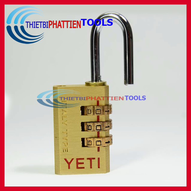 [HCM]Ổ Khóa Vali Số Chọn YETI 2 Phân 3 Số Đồng Thau Thay Đổi Mật Khẩu Tùy Ý (CHính Hãng)