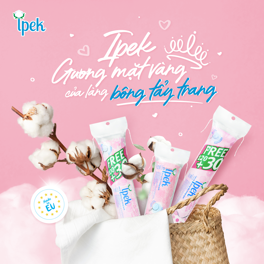 QUÀ TẶNG BÔNG TẨY TRANG IPEK 80 MIẾNG