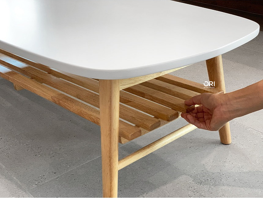 [HCM]BÀN TRÀ/ SOFA CHÂN GẤP HÀN QUỐC CÓ SẠP - B TABLE WHITE