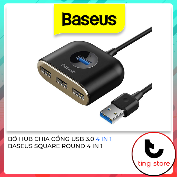 Bảng giá Bộ Hub Chia Cổng USB 4 In 1 - USB 3.0 To 1 USB 3.0 & 3 USB 2.0 Baseus Square Round 4 In 1 Phong Vũ