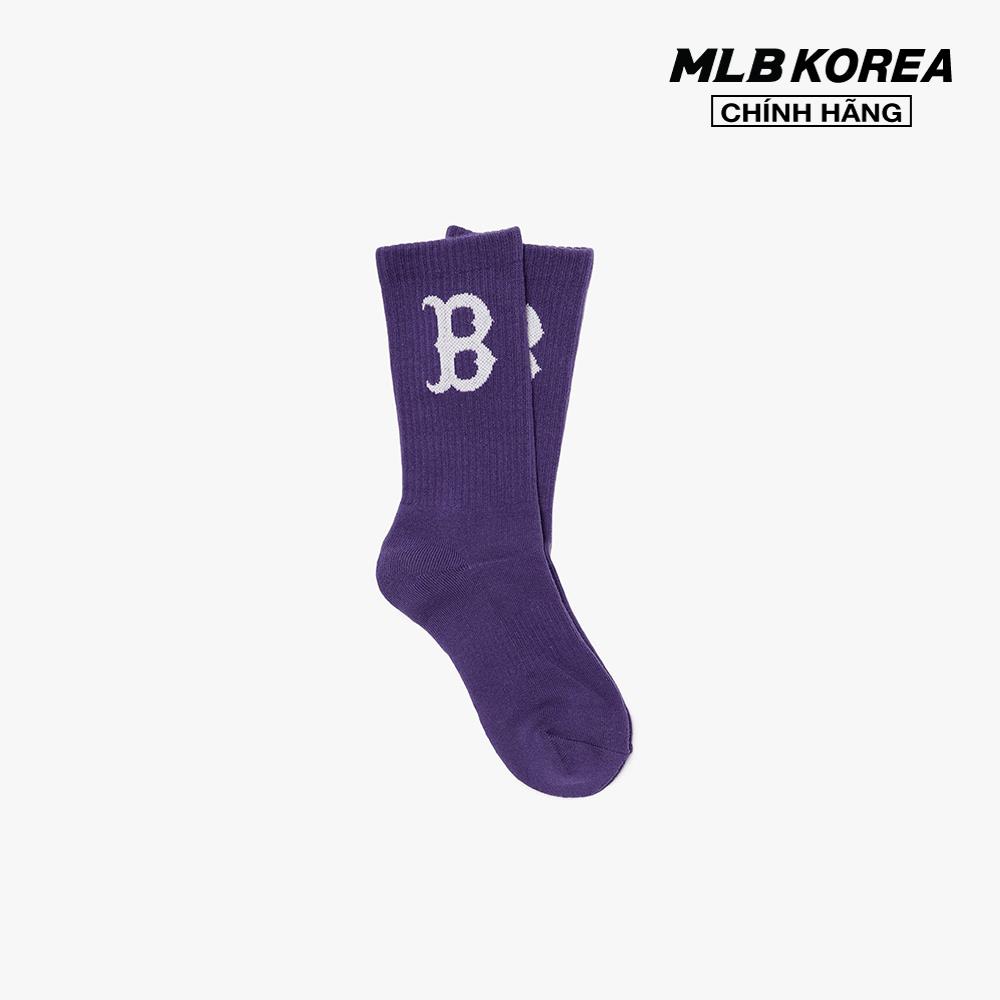 [Deal cuối tháng - Giảm đến 50% + Voucher đến 255K + Mua 2 giảm 5% - 23.05 - 29.05] MLB - Vớ cổ cao unisex Basic Medium Logo 3ASOM032N-43PPS