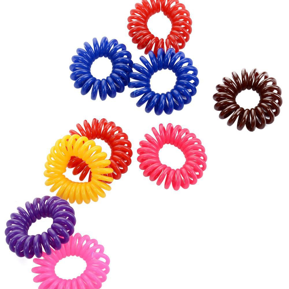 Set 12 buộc tóc lò xo bằng nhựa -hd365
