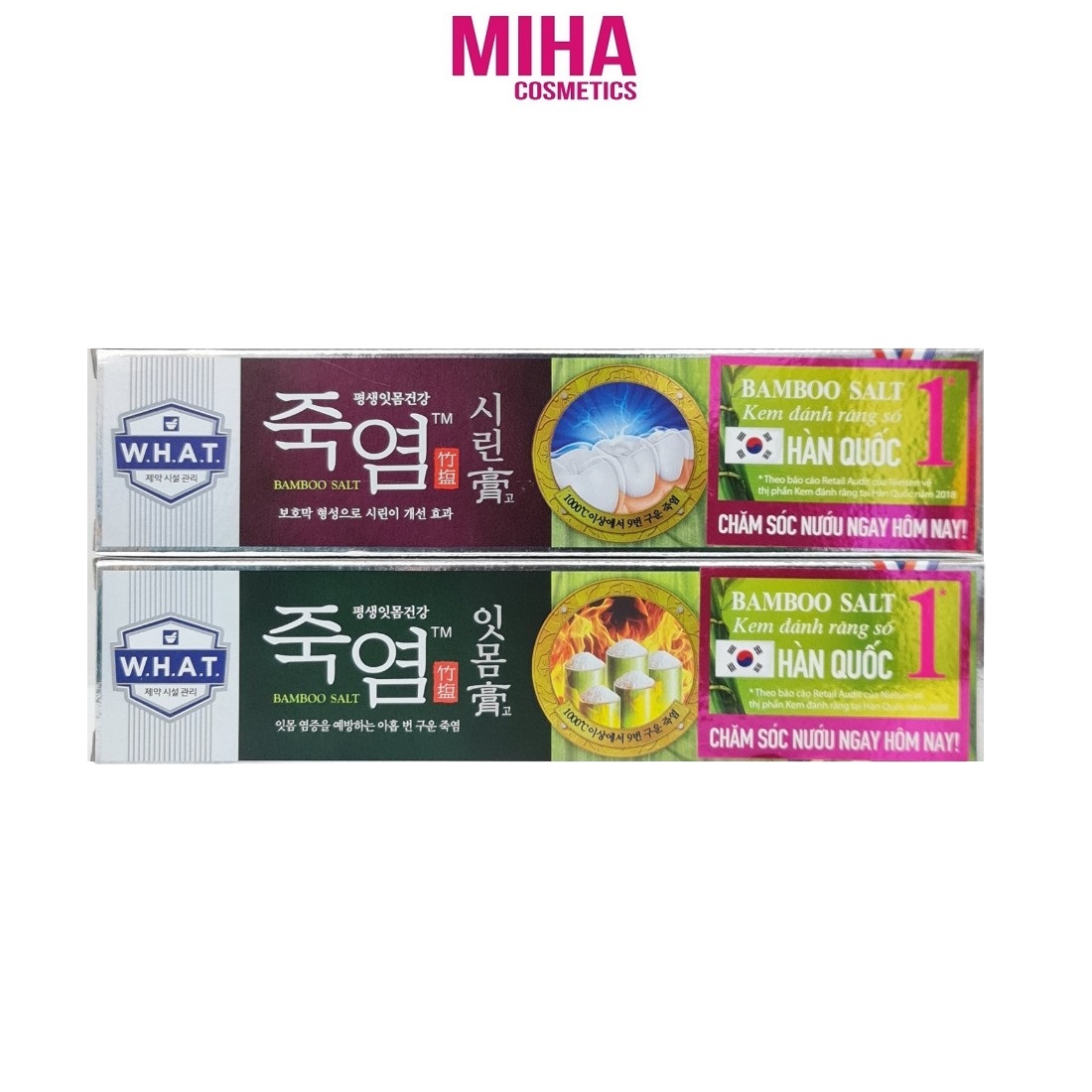 Kem đánh răng muối tre cao cấp bamboo salt 140g hàn quốc