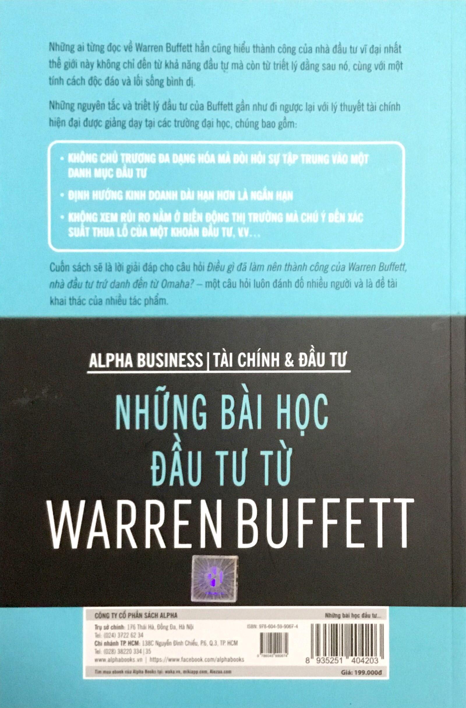 Sách - Những Bài Học Đầu Tư Từ Warren Buffett [AlphaBooks]